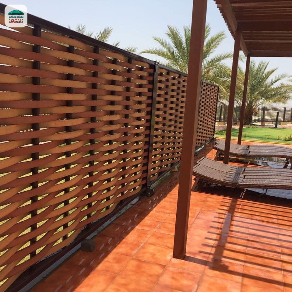 سواتر خشبية شرائح ومجدولة بالدمام